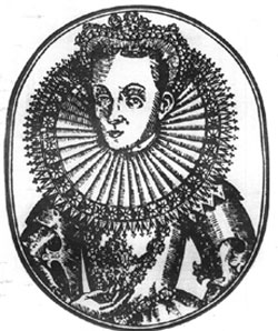 Марина Мнишек. Гравюра неизвестного автора 1606 года
